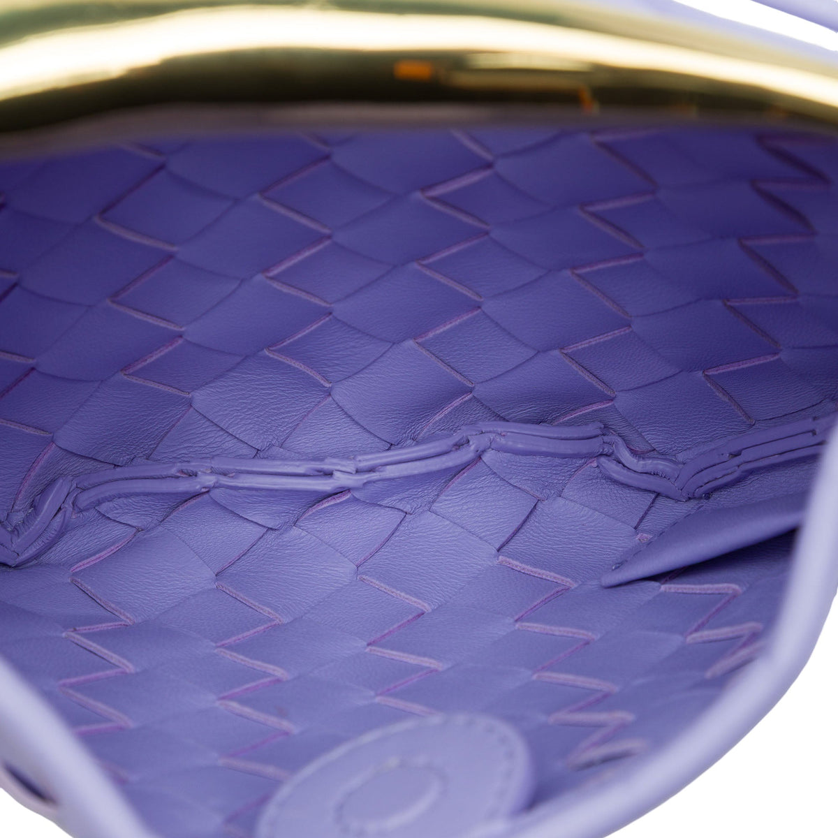 Bottega Veneta Baby Lambskin Intrecciato Sardine Bag — Purple
