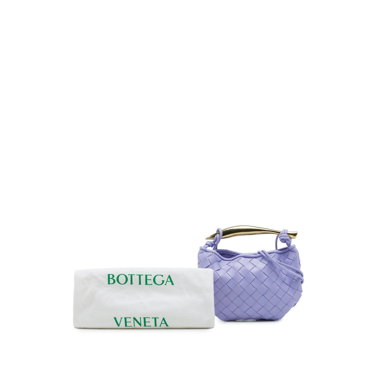 Bottega Veneta Baby Lambskin Intrecciato Sardine Bag — Purple
