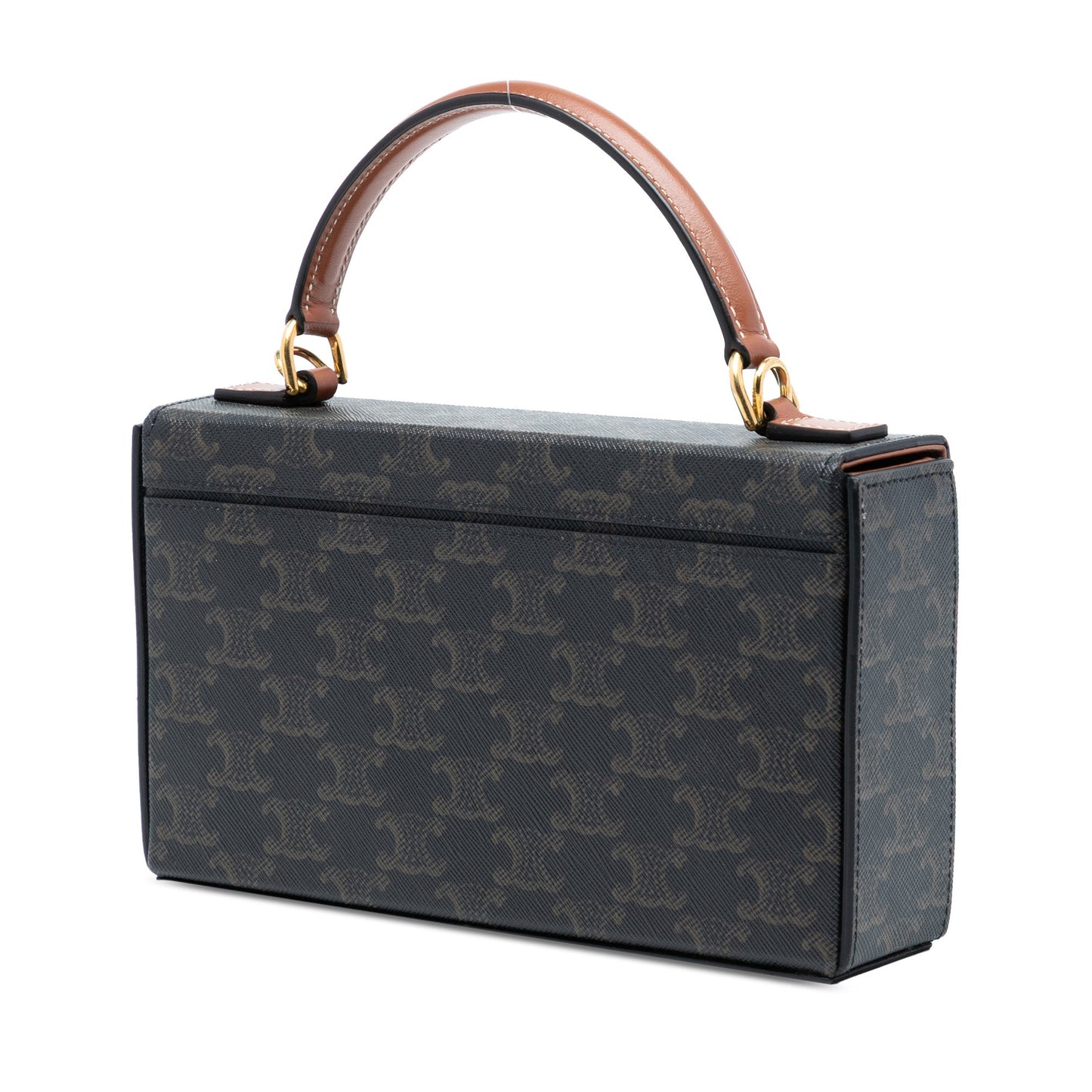 Celine Triomphe Coated Canvas Box Top Handle Bag