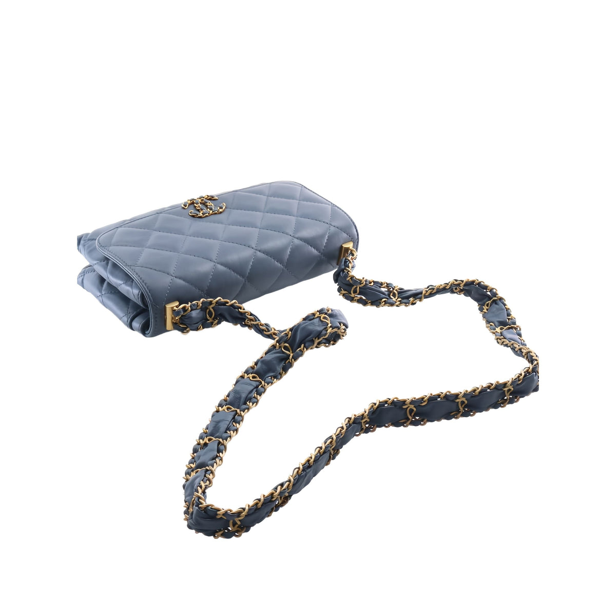 Chanel Medium Quilted Calfskin 19 Flap — Blue