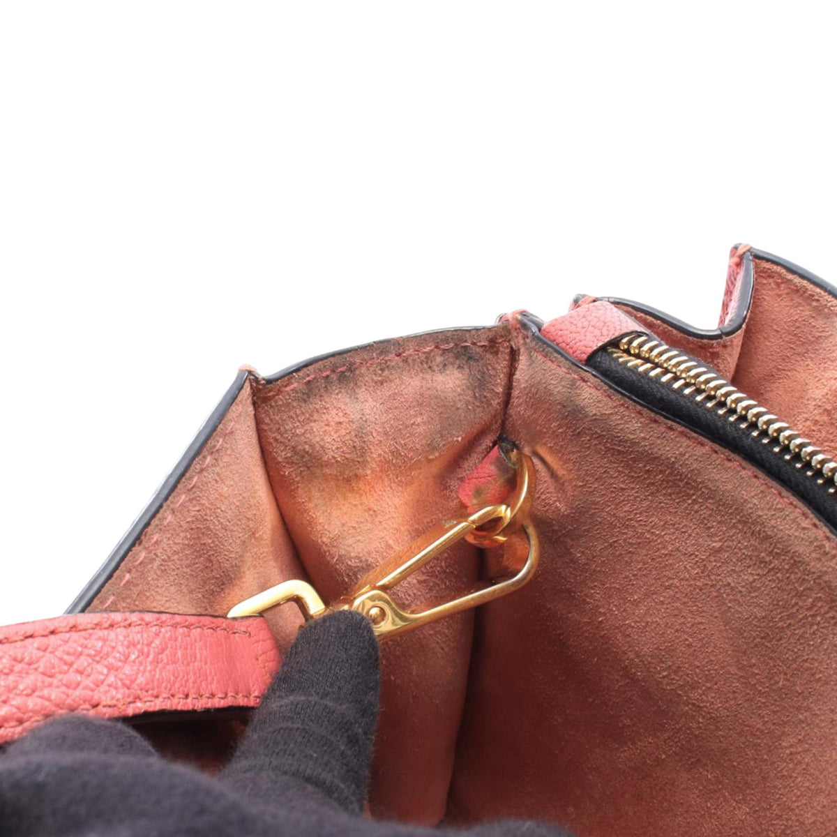 Miu Miu Goatskin Madras Satchel — Pink