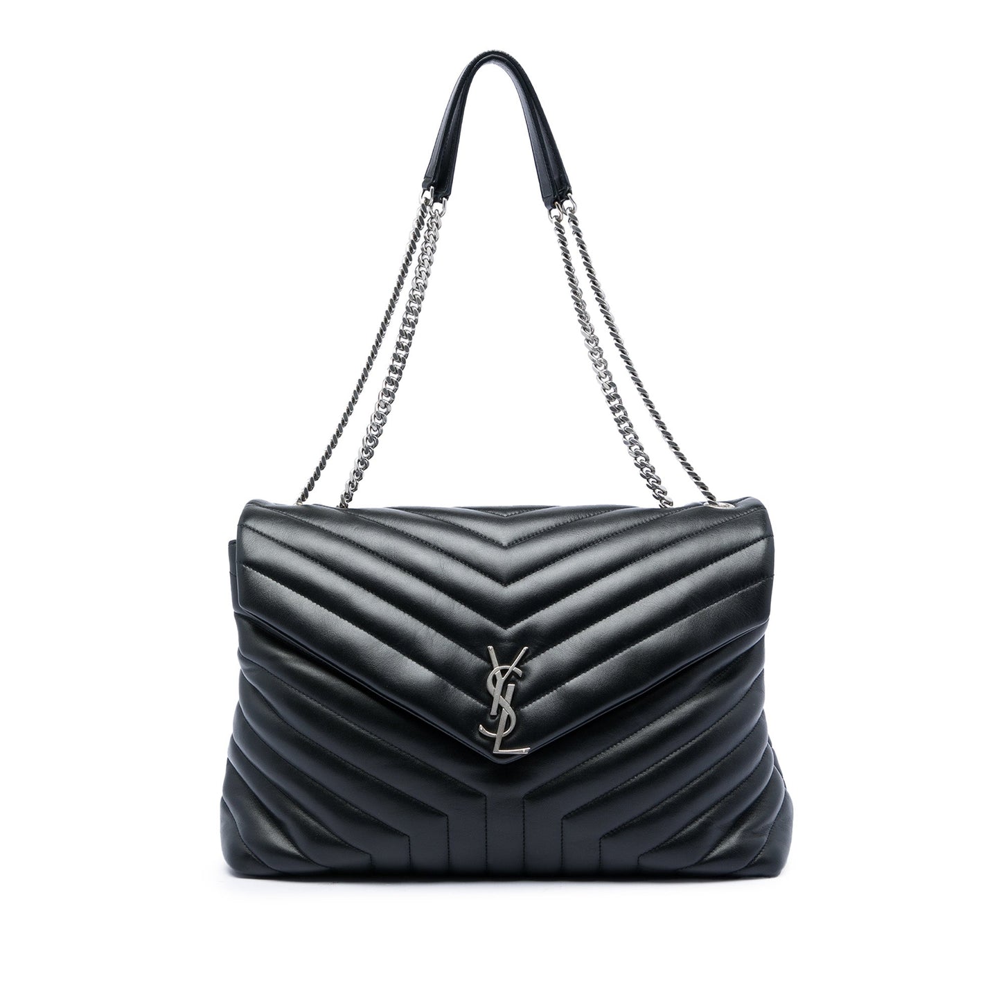 Saint Laurent Large Matelasse Calfskin Monogram LouLou Shoulder Bag