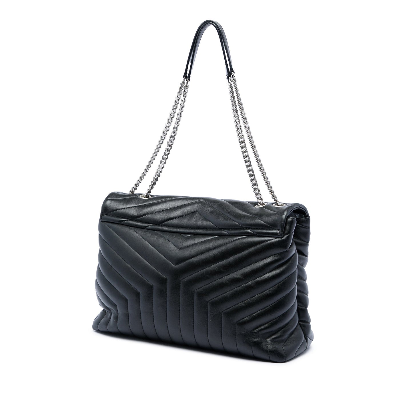 Saint Laurent Large Matelasse Calfskin Monogram LouLou Shoulder Bag