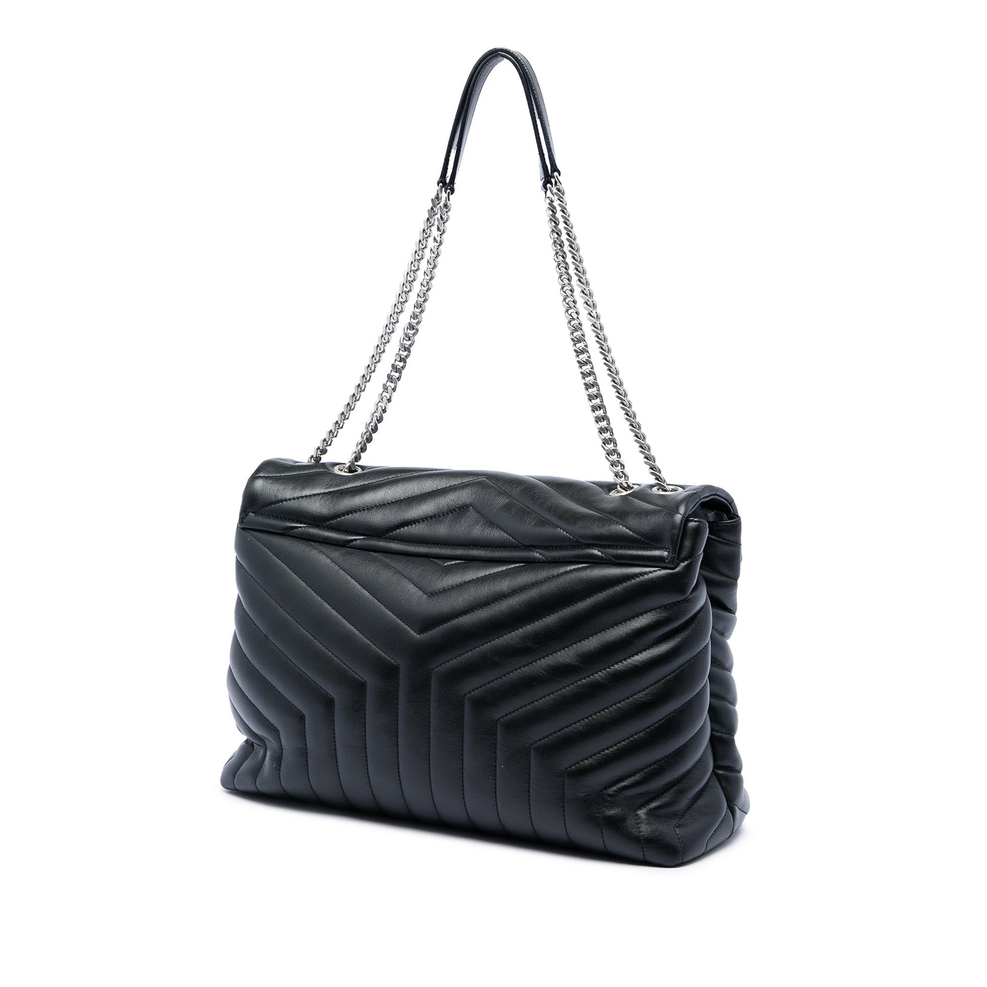 Saint Laurent Large Matelasse Calfskin Monogram LouLou Shoulder Bag