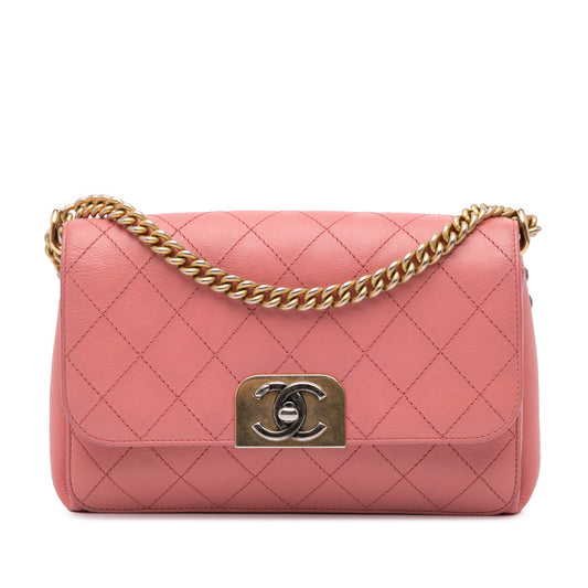 Chanel Quilted Calfskin Straight Lined Flap