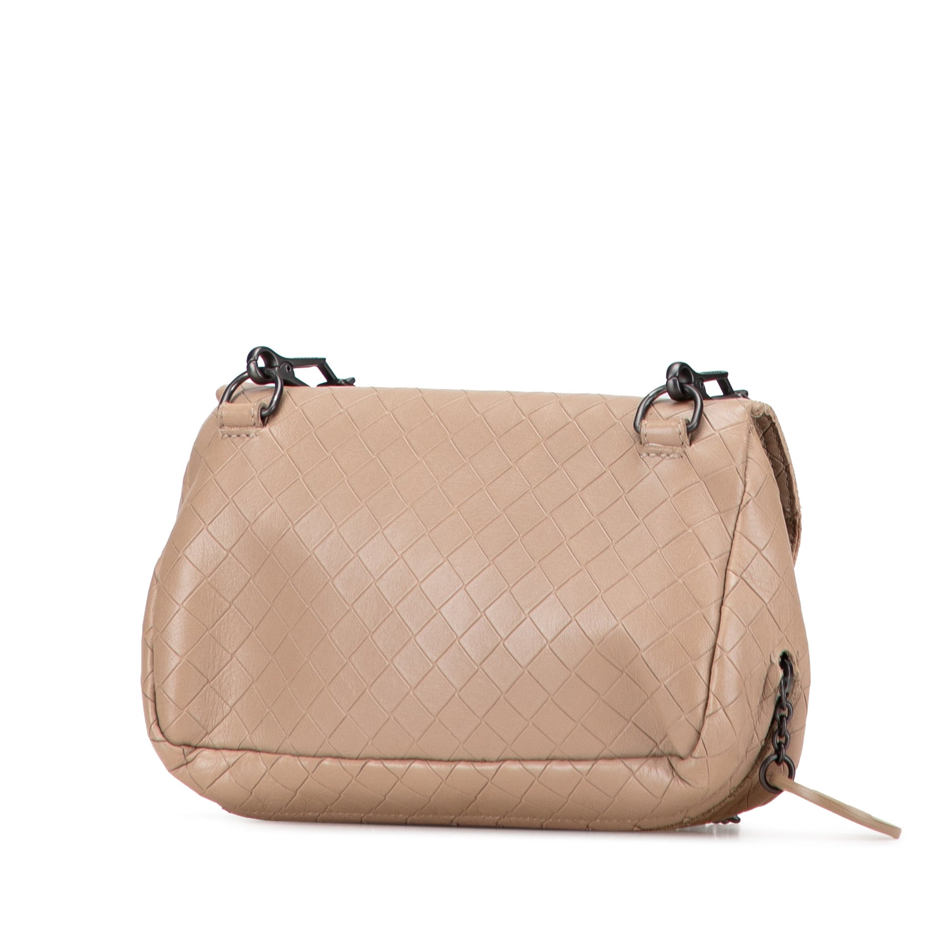Bottega Veneta Small Leather Intrecciomirage Chain Crossbody