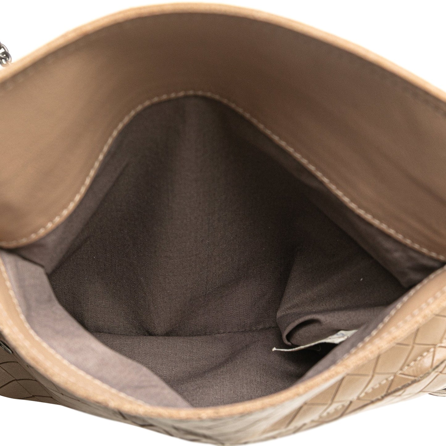 Bottega Veneta Small Leather Intrecciomirage Chain Crossbody
