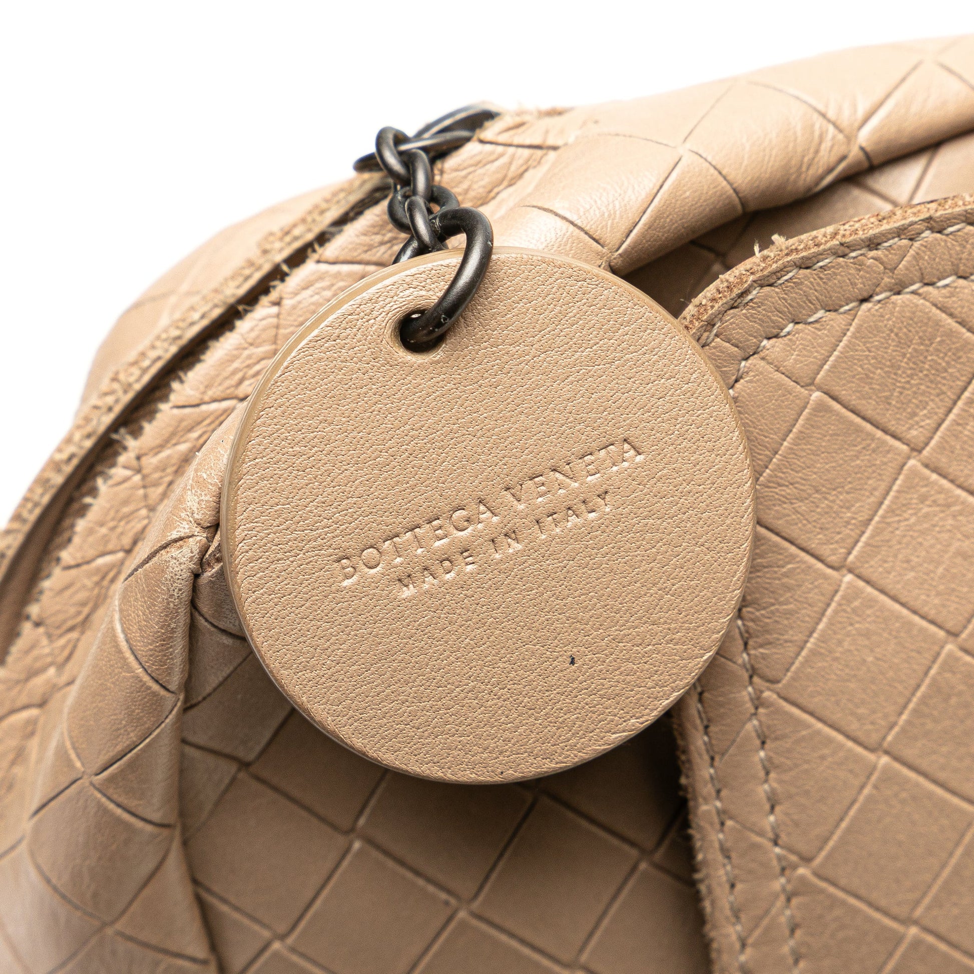 Bottega Veneta Small Leather Intrecciomirage Chain Crossbody