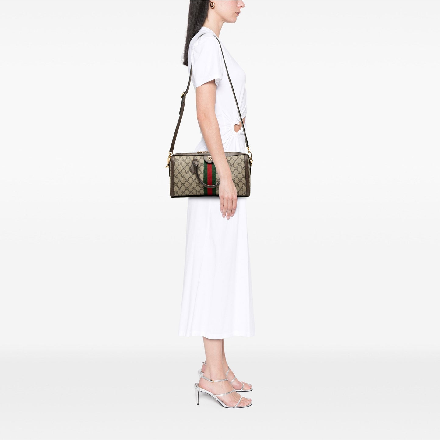 Gucci Medium GG Supreme Ophidia Top Handle Bag