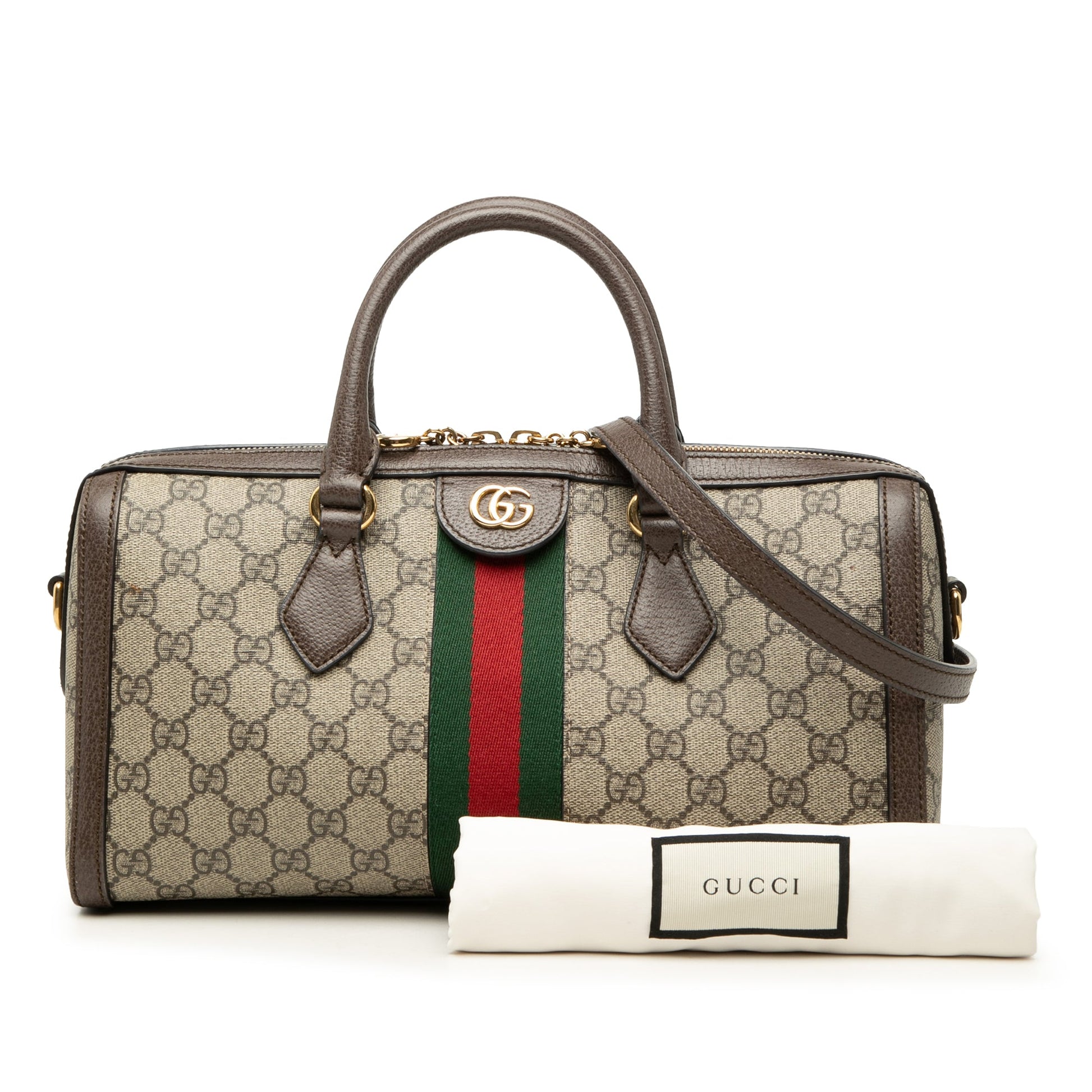 Gucci Medium GG Supreme Ophidia Top Handle Bag