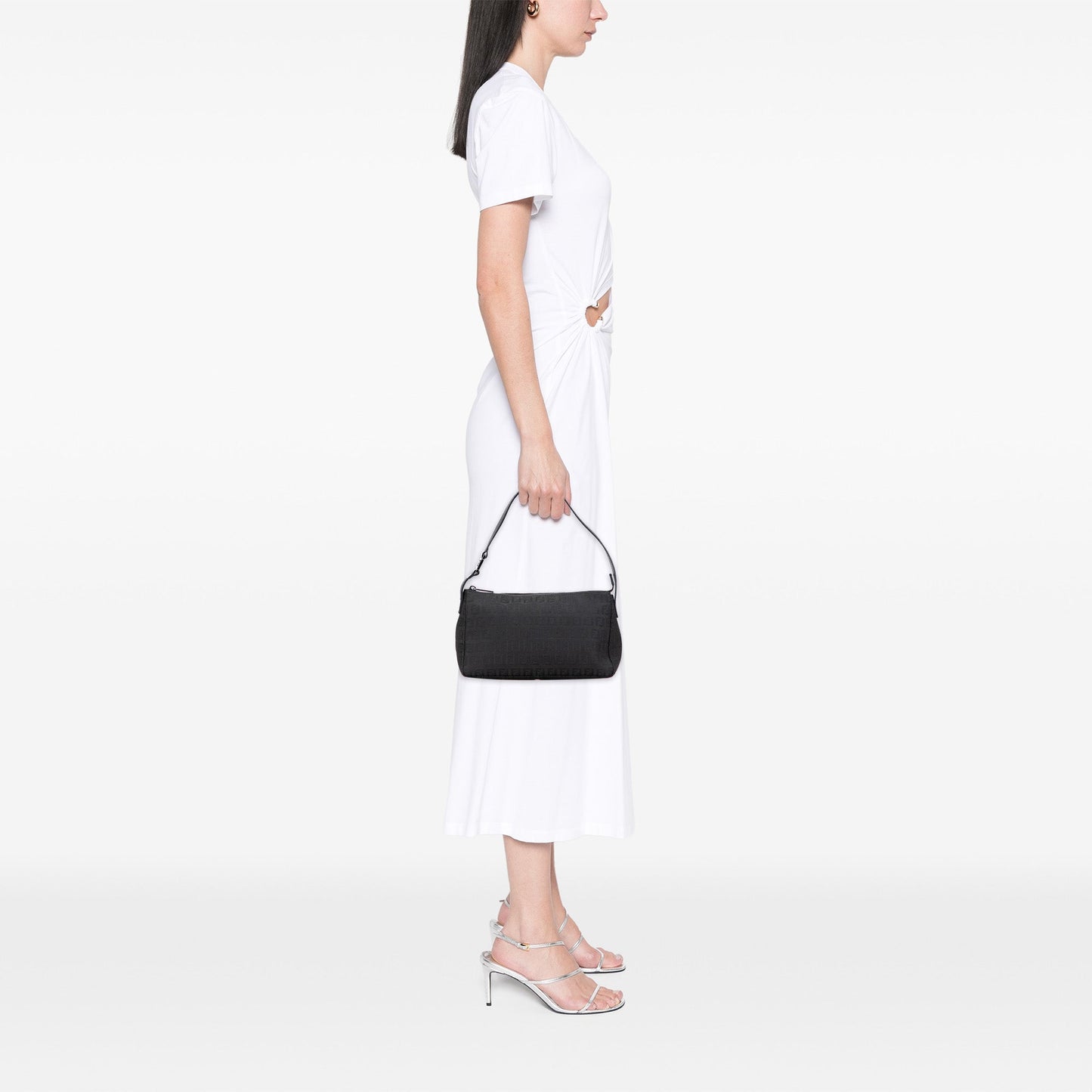Fendi Zucchino Canvas Shoulder Bag