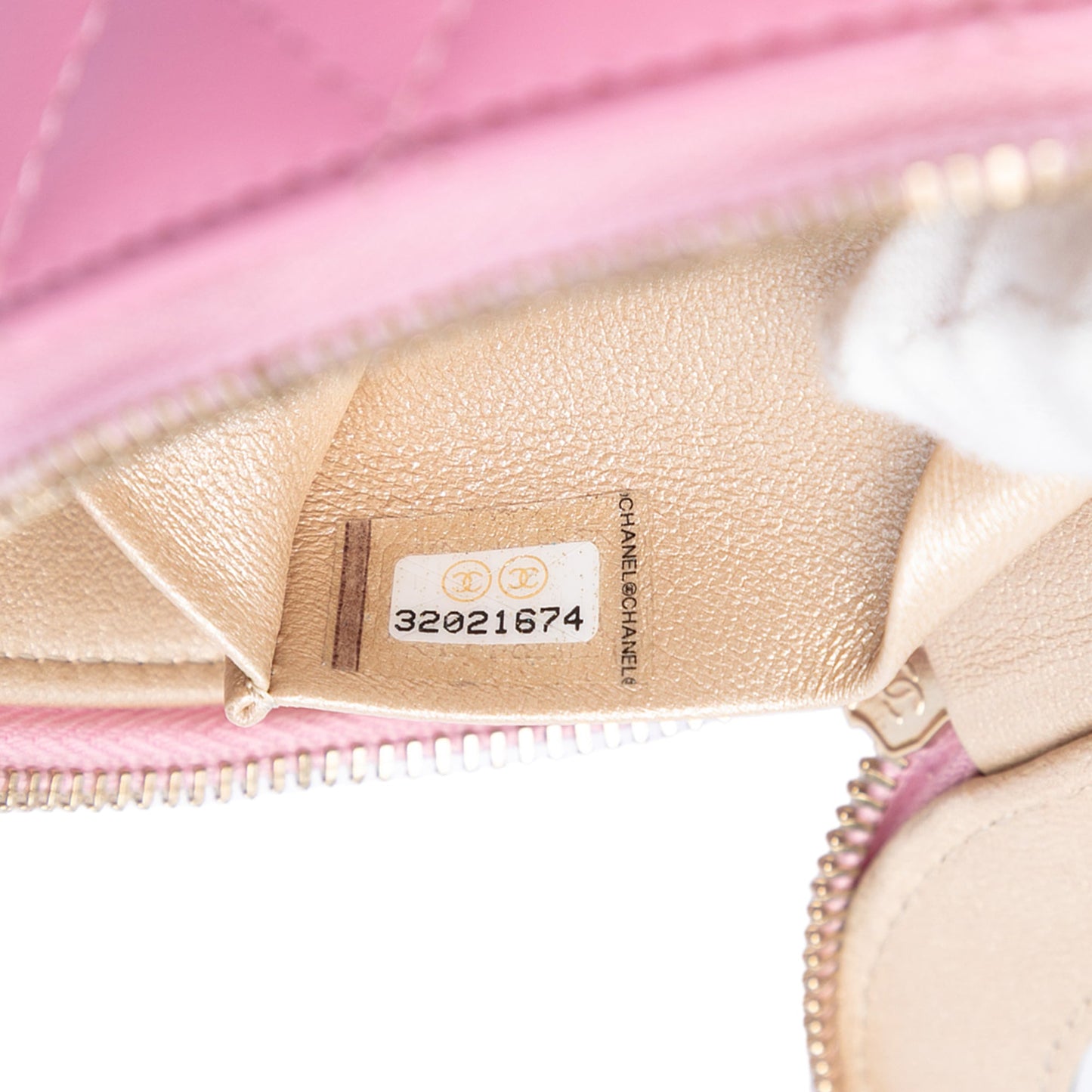 CC Lambskin Ruched Oval Top Handle Bag