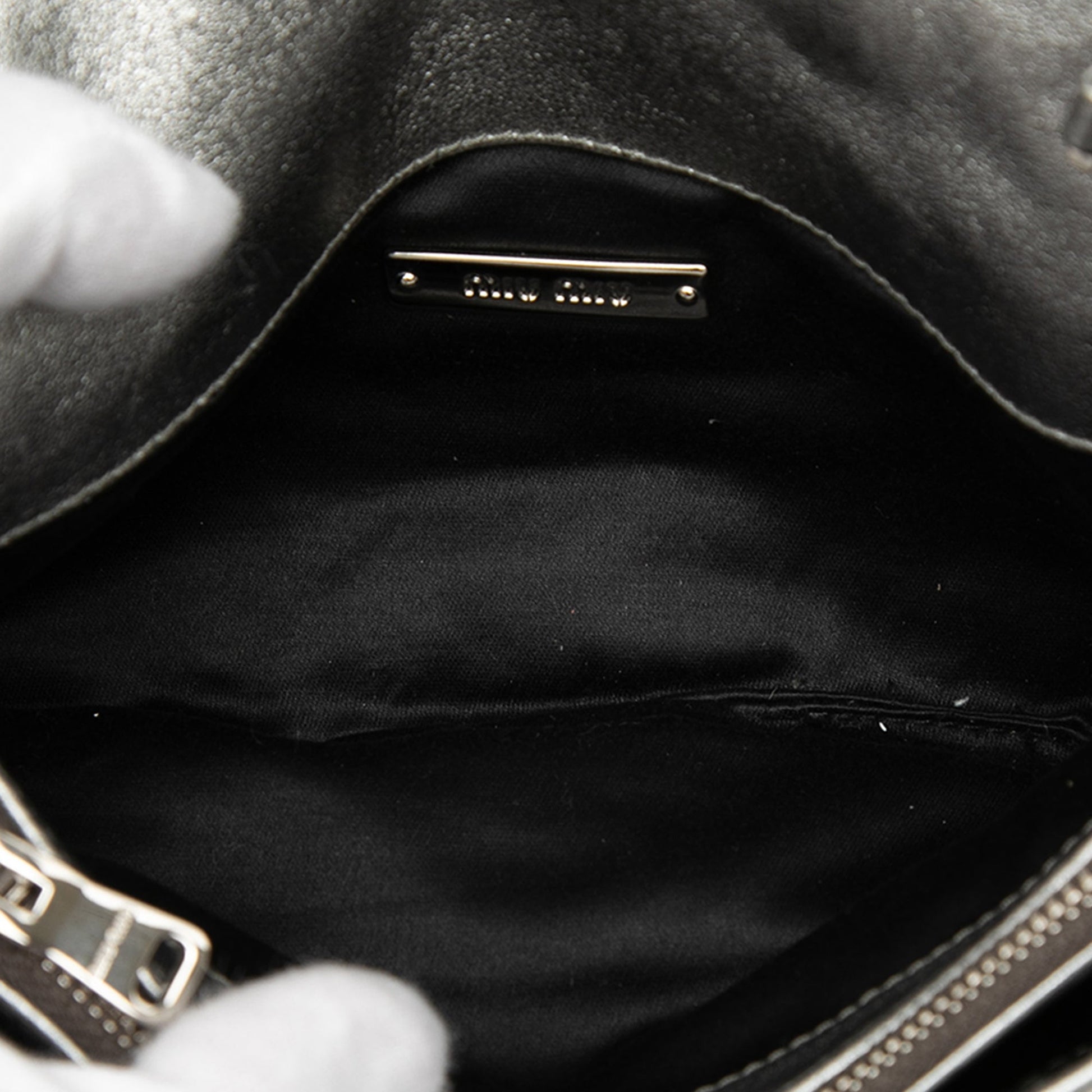 Miu Miu Matelasse Nappa Crystal Chain Shoulder Bag