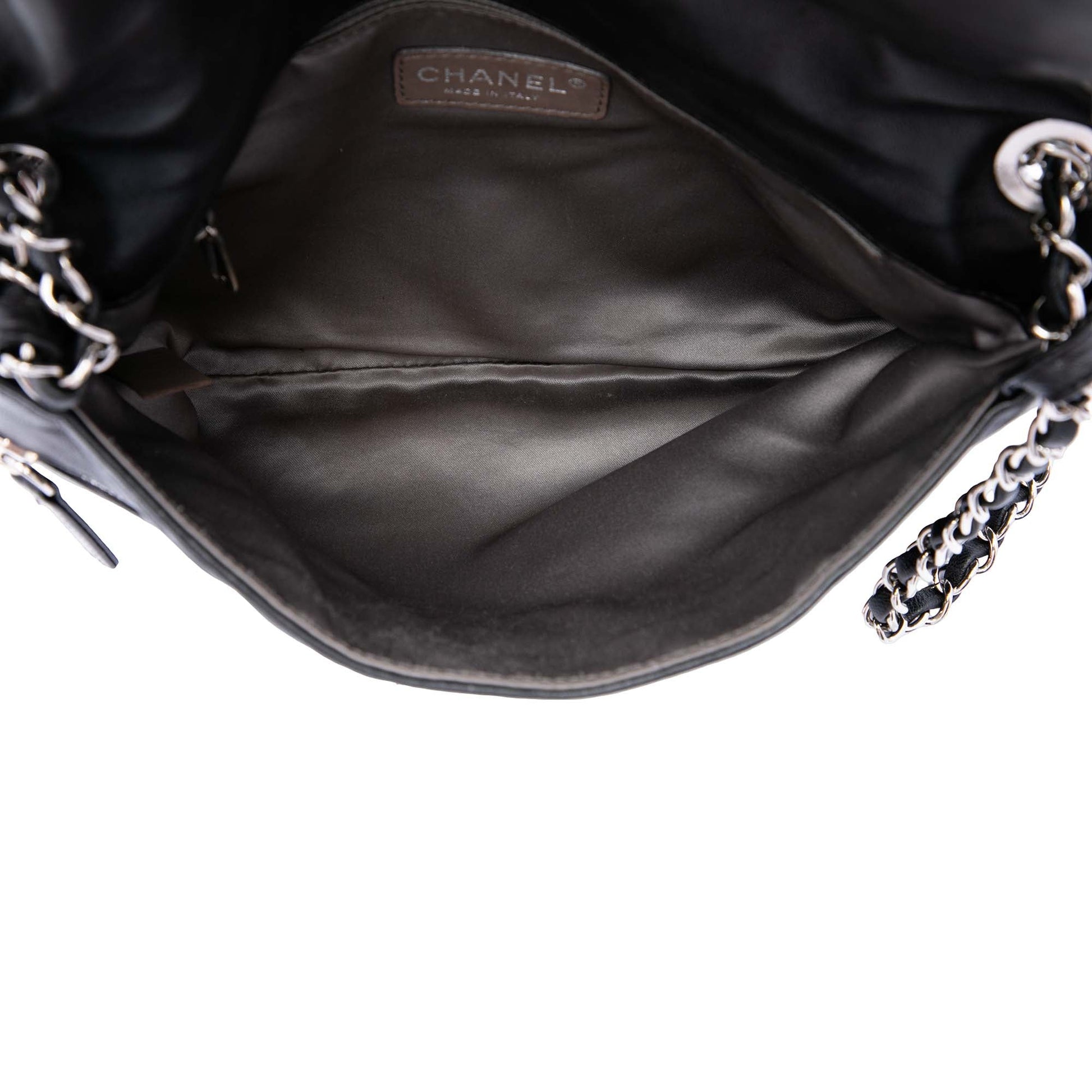 Chanel Quilted Metallic Distressed Lambskin CC Crystal Flap