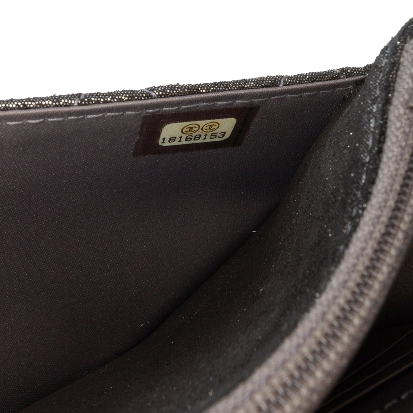 Chanel Quilted Iridescent Lambskin Tartan Button Wallet On Chain