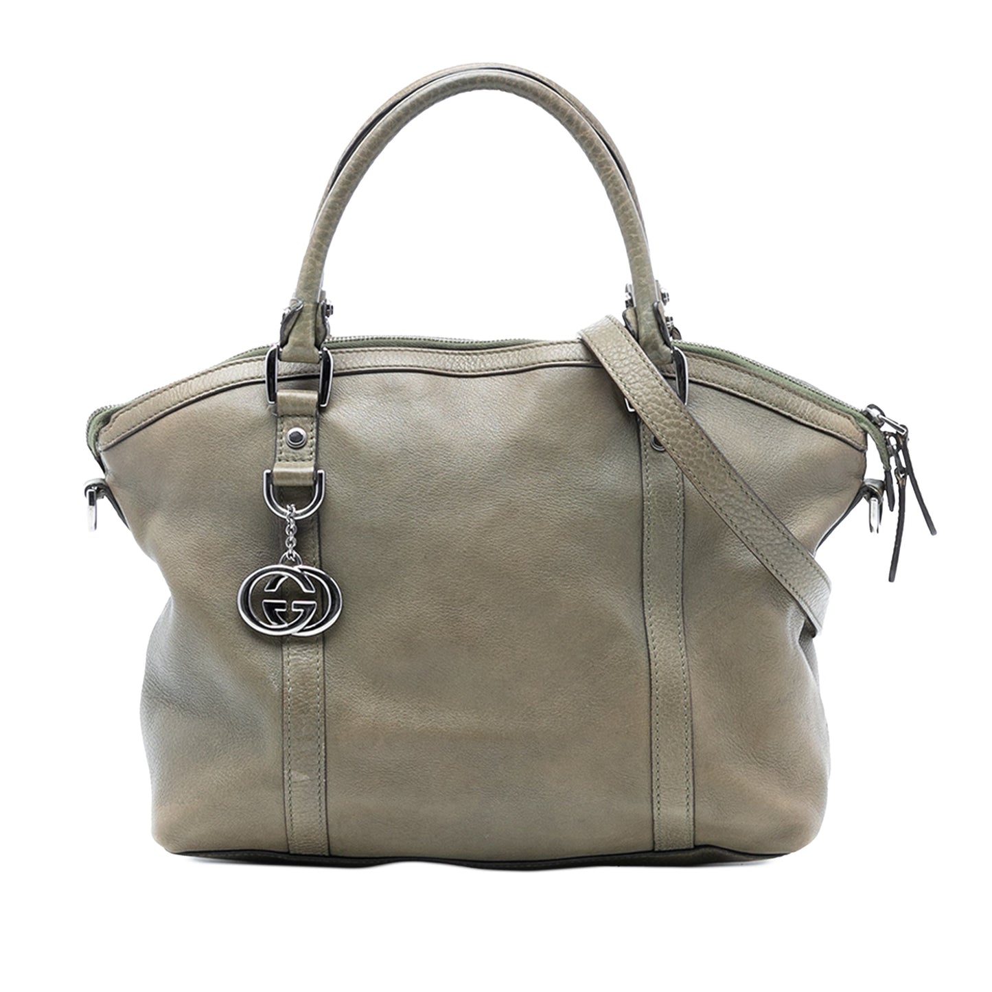 Gucci Leather GG Charm Dome Satchel