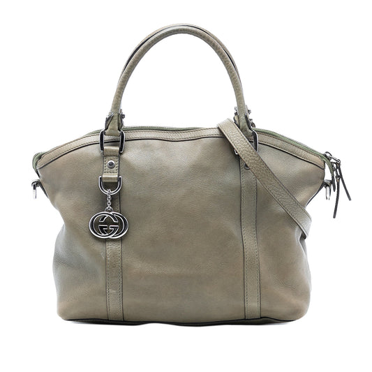Gucci Leather GG Charm Dome Satchel