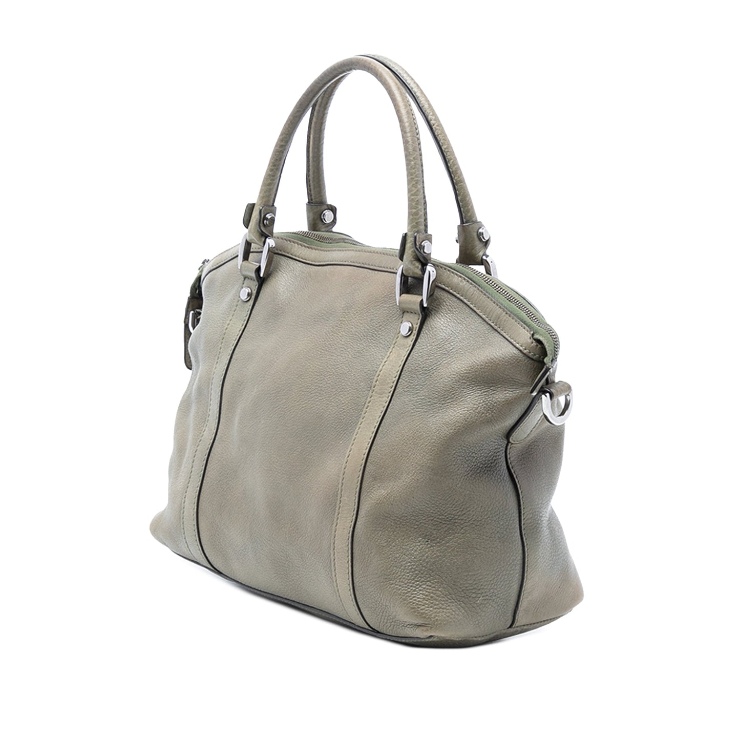 Gucci Leather GG Charm Dome Satchel