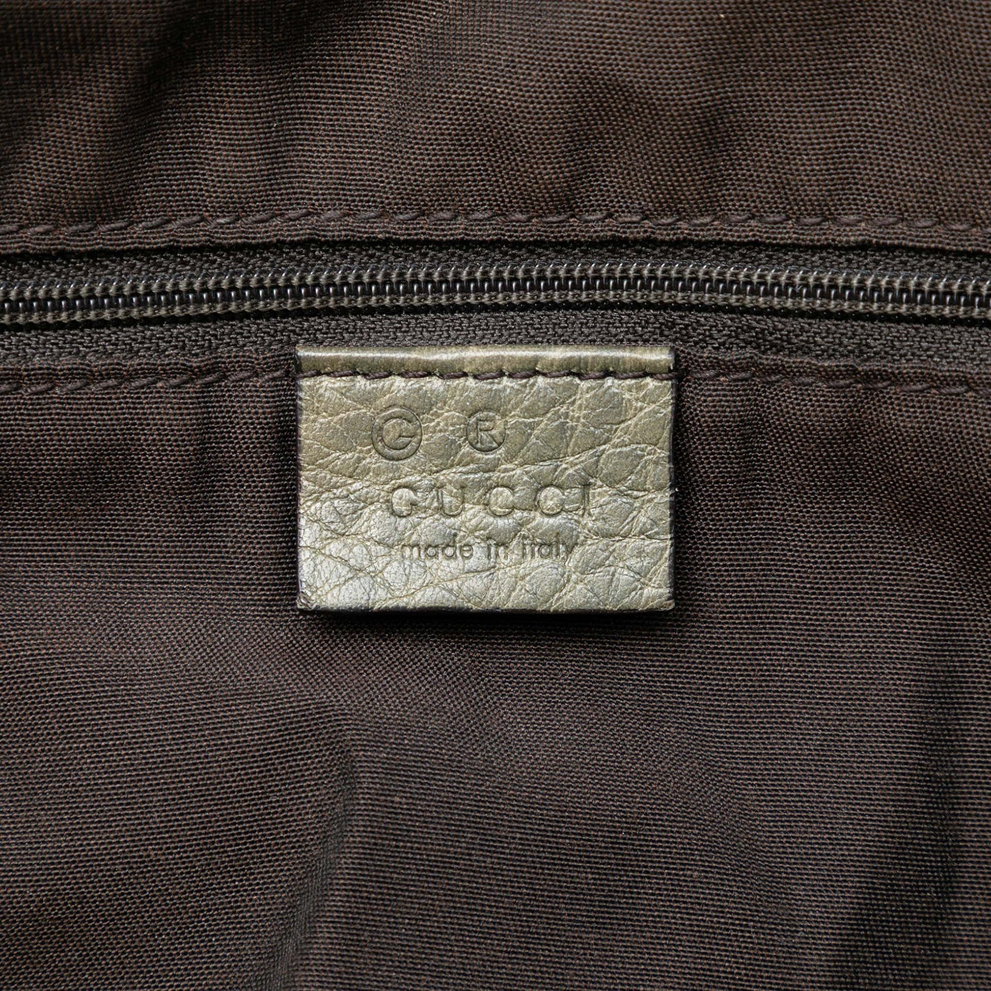 Gucci Leather GG Charm Dome Satchel