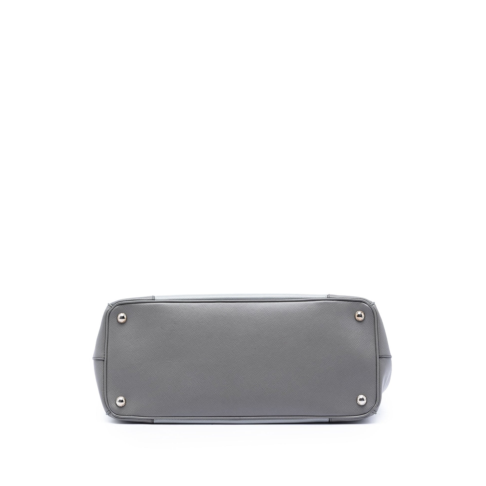 Prada Large Bicolor Saffiano Lux Galleria Double Zip Satchel