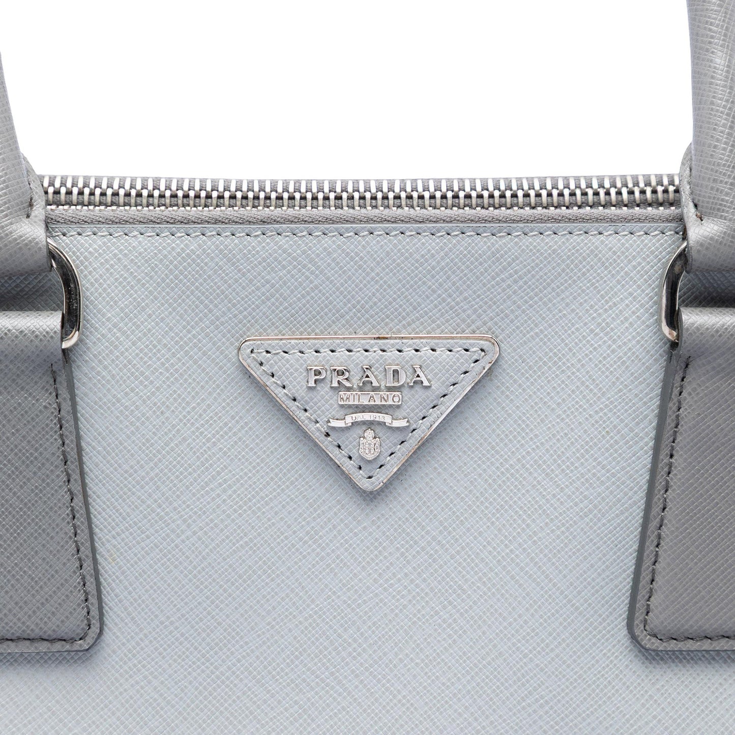 Prada Large Bicolor Saffiano Lux Galleria Double Zip Satchel