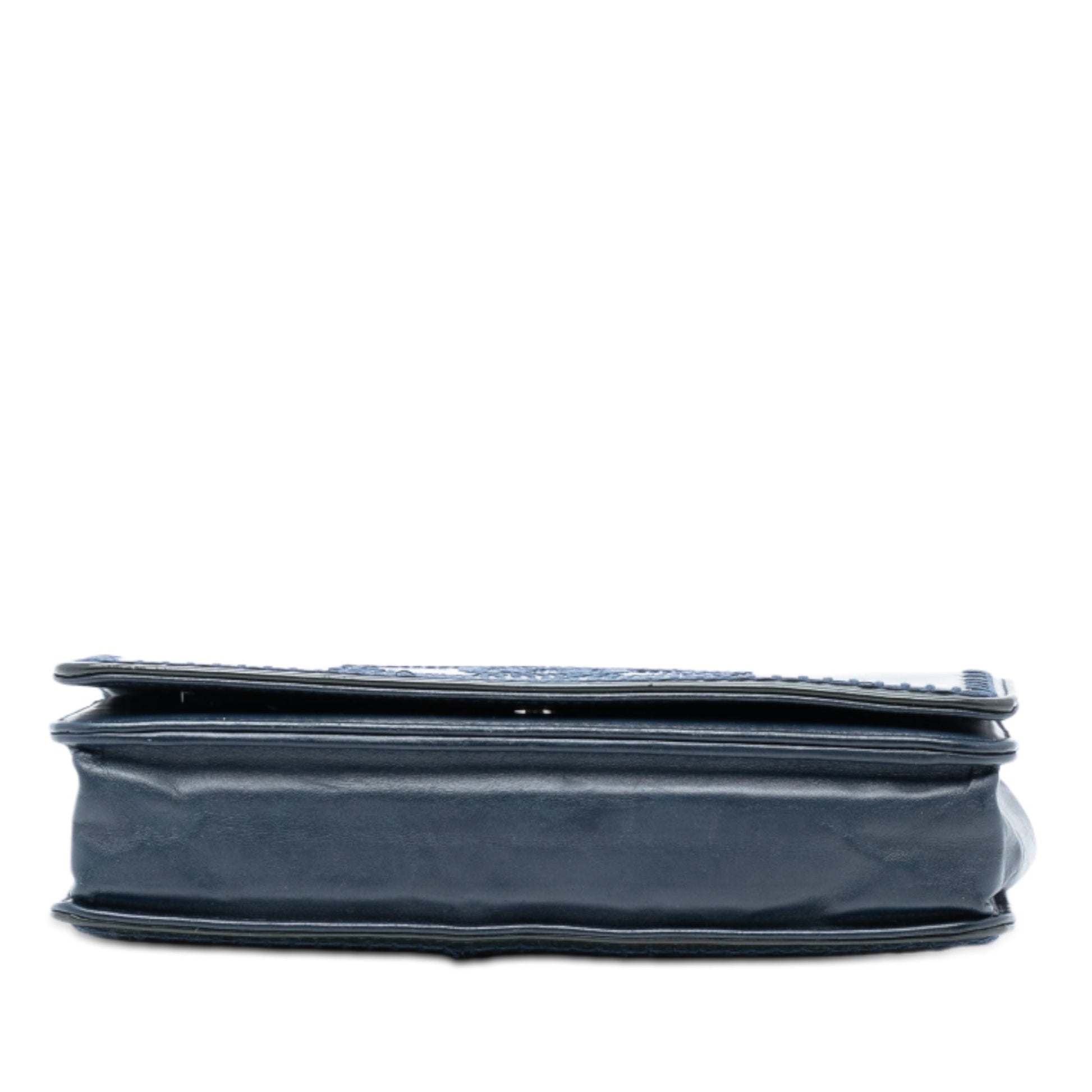 Chanel CC Patent Whipstitch Wallet On Chain