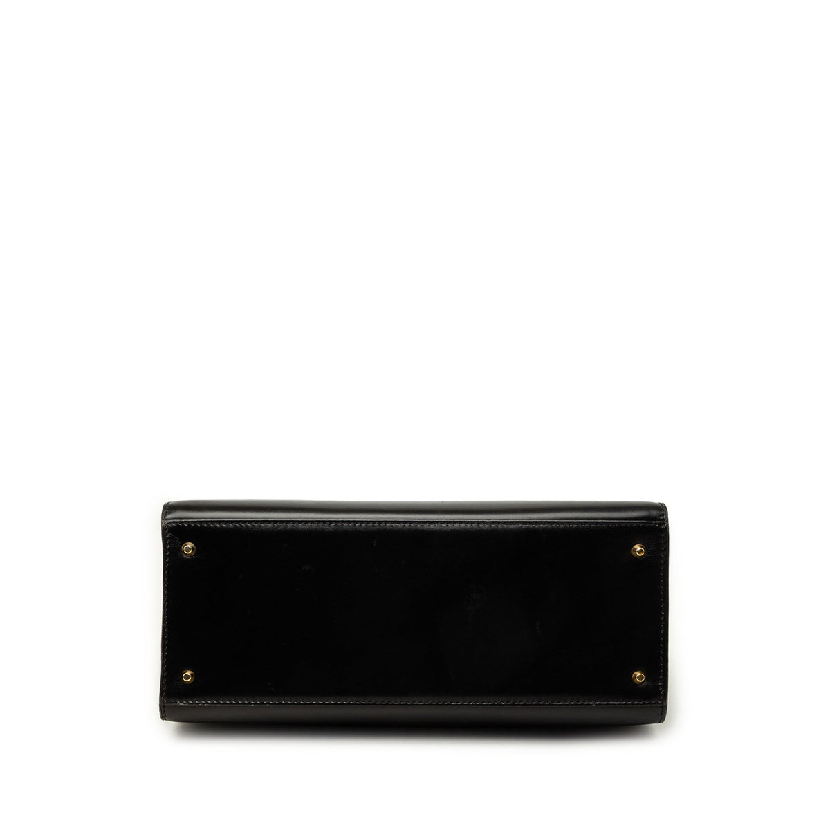 Celine Leather Toggle Clasp Top Handle Bag — Black