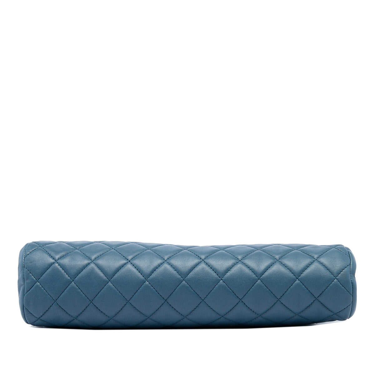 Chanel Quilted Lambskin Timeless Kisslock Clutch — Blue