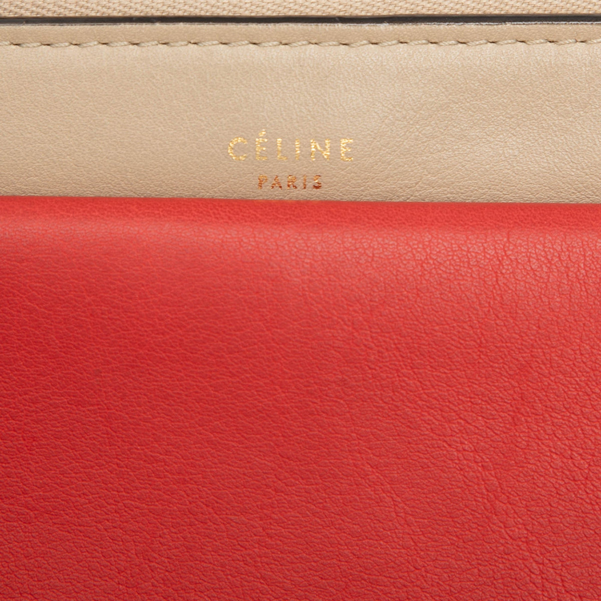 Celine Tricolor Leather Pocket Envelope Zip Crossbody
