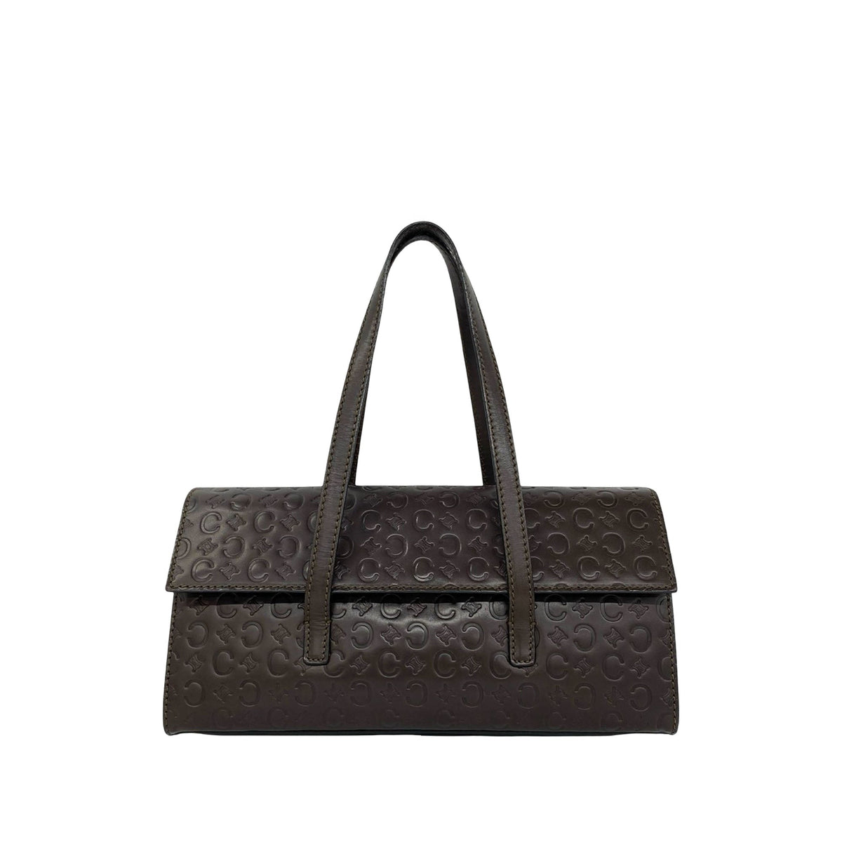 Celine C Macadam Embossed Leather Handbag