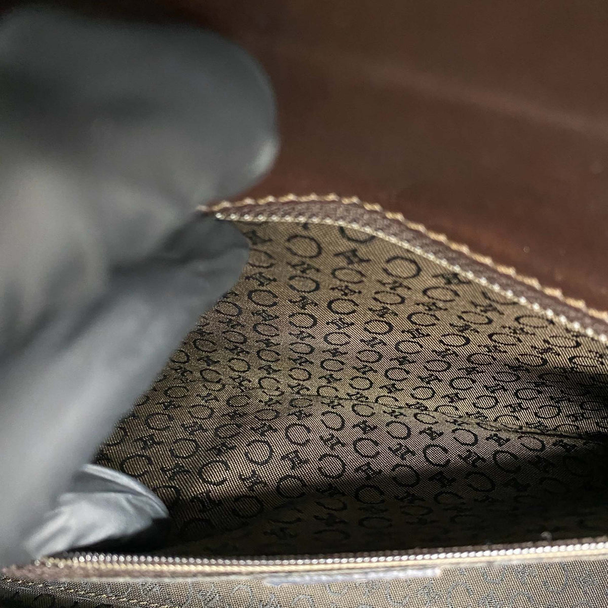 Celine C Macadam Embossed Leather Handbag