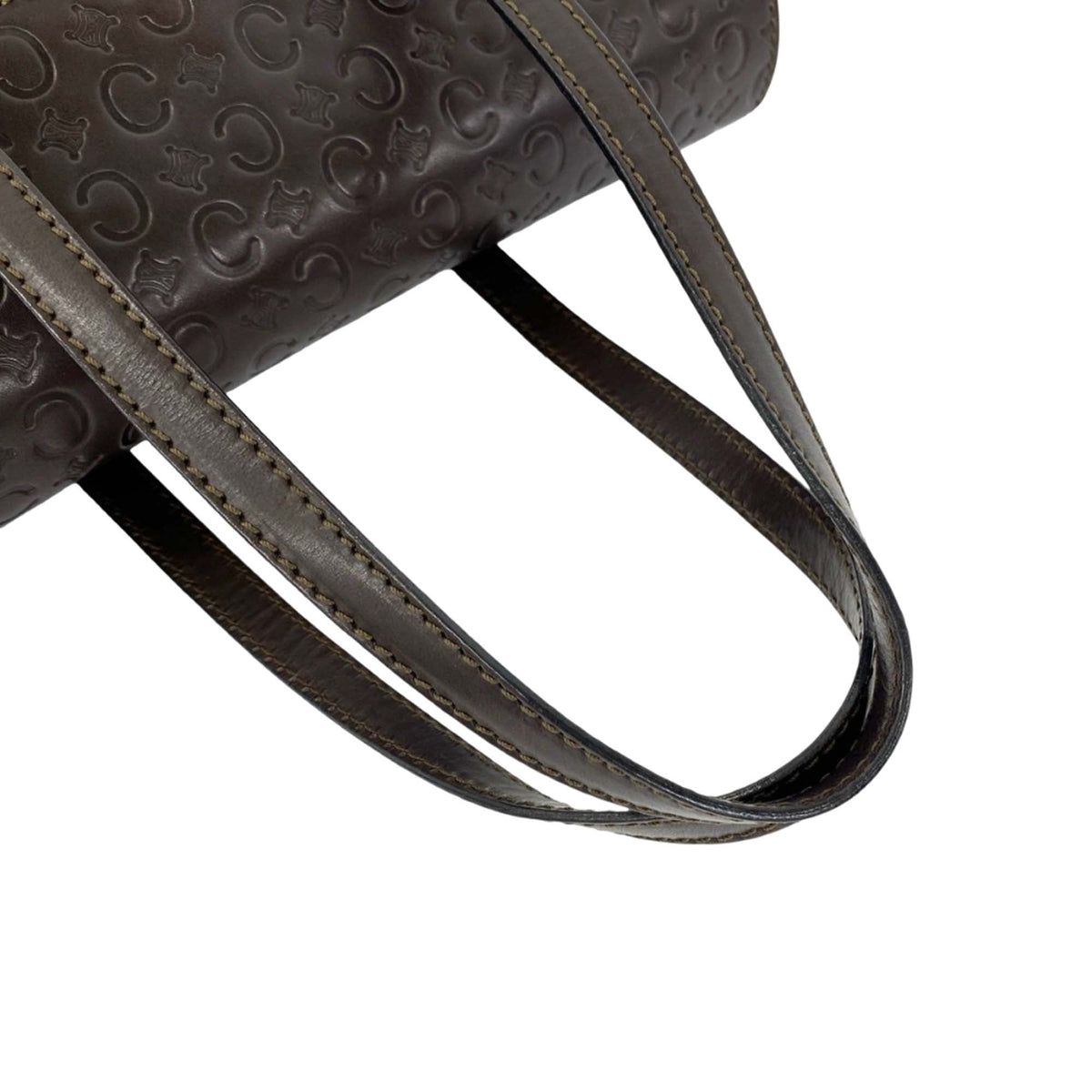 Celine C Macadam Embossed Leather Handbag