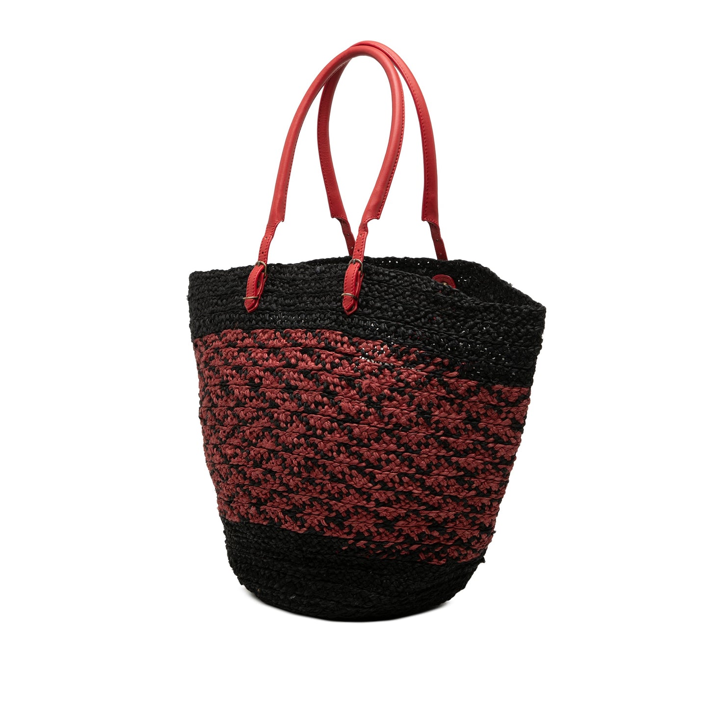 Balenciaga Raffia Motocross Classic Panier Basket Tote