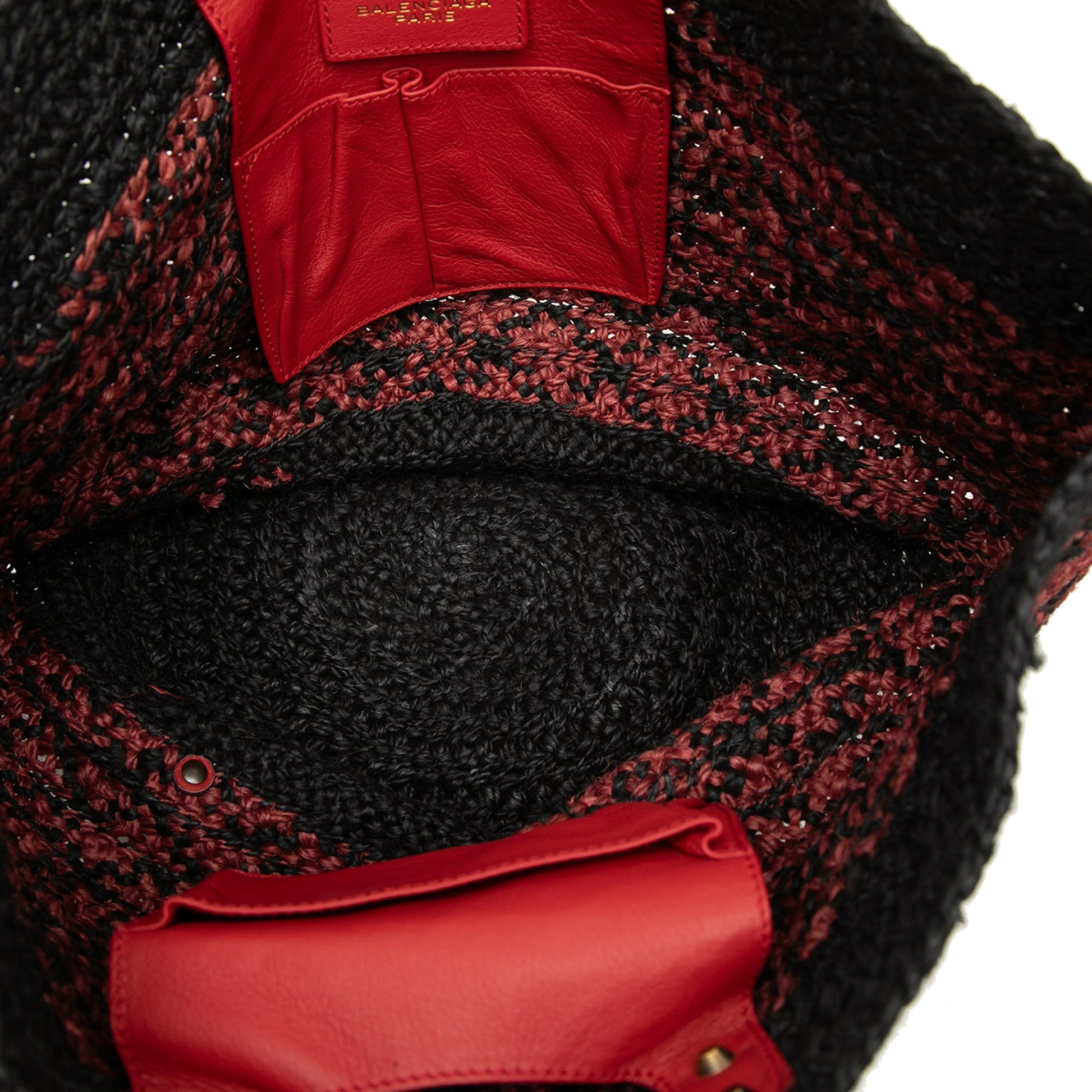 Balenciaga Raffia Motocross Classic Panier Basket Tote