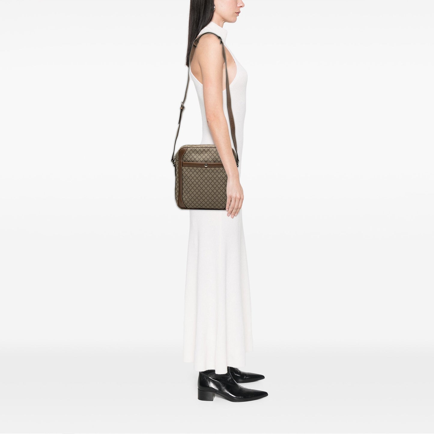 Gucci Diamante Coated Canvas Zip Crossbody