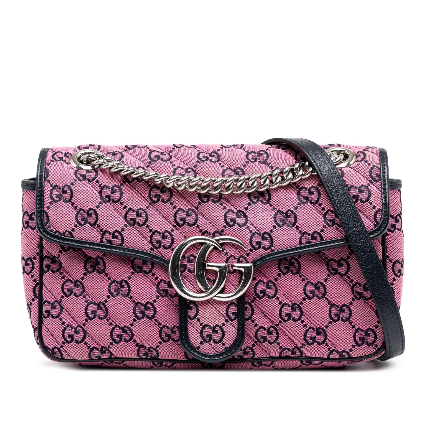 Gucci Medium GG Marmont Matelasse Diagonal GG Canvas Shoulder Bag