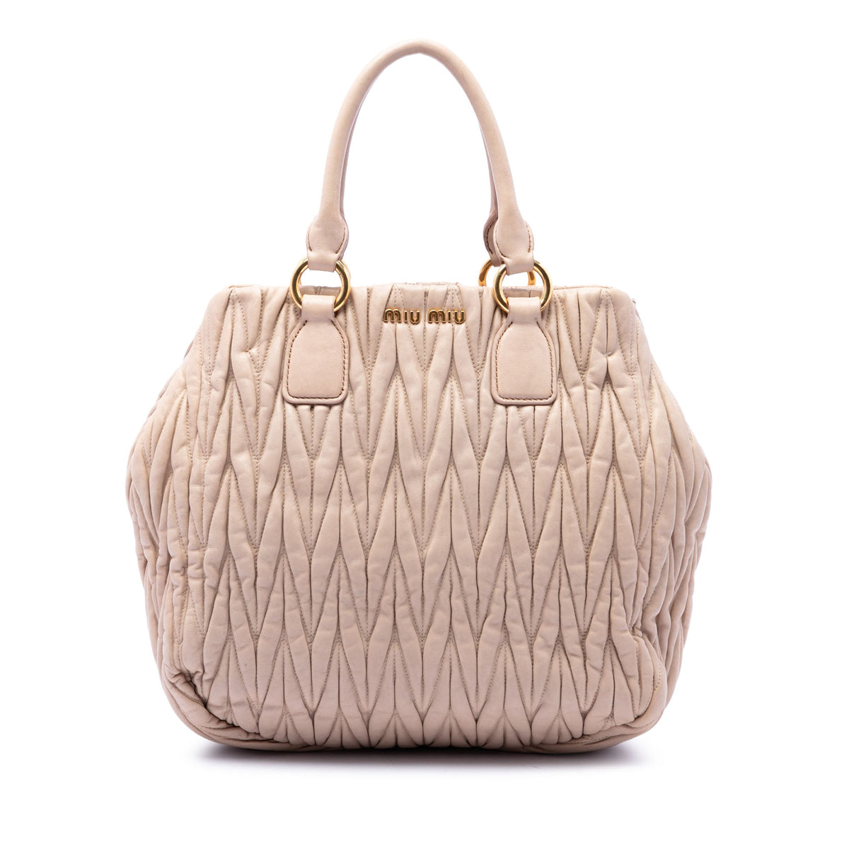 Miu Miu Matelasse Nappa Convertible Tote