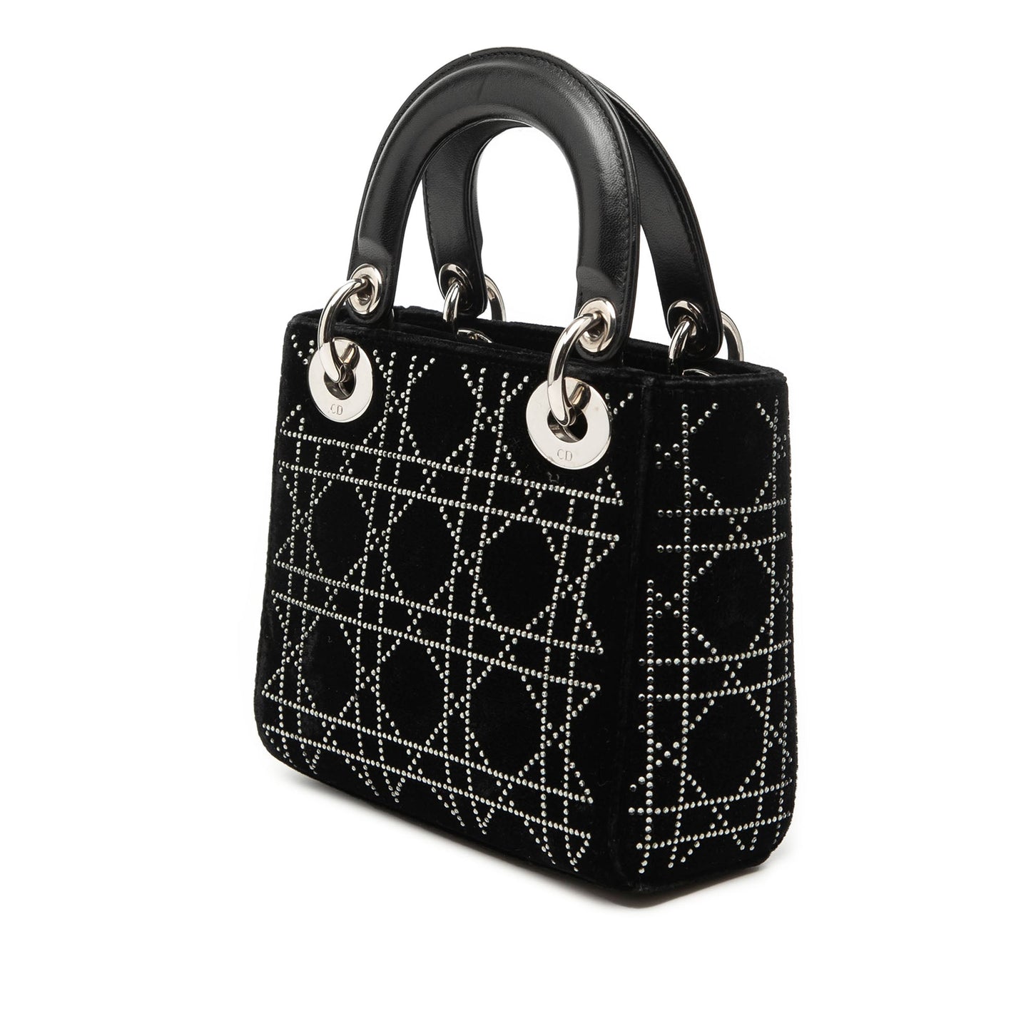 Dior Mini Velvet Cannage Strass Embellished Lady Dior