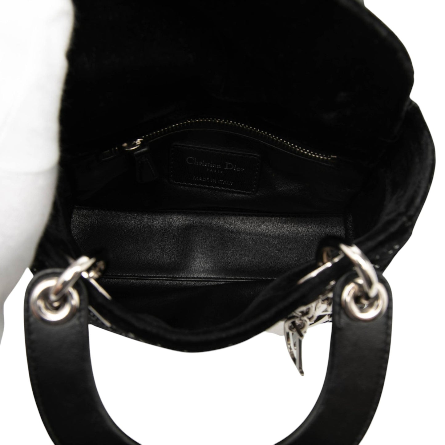 Dior Mini Velvet Cannage Strass Embellished Lady Dior
