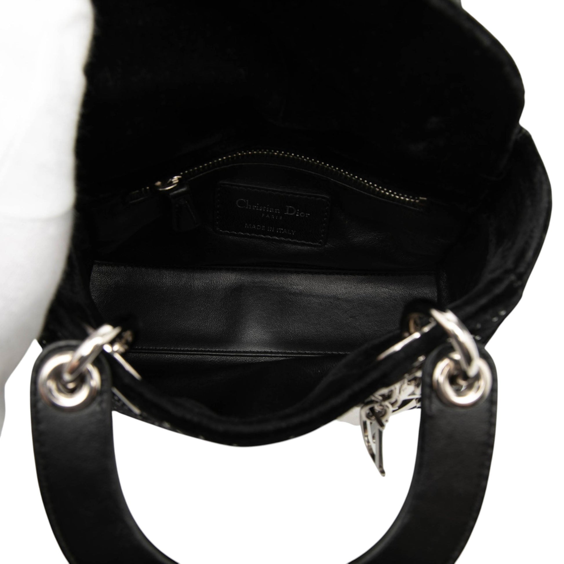 Dior Mini Velvet Cannage Strass Embellished Lady Dior