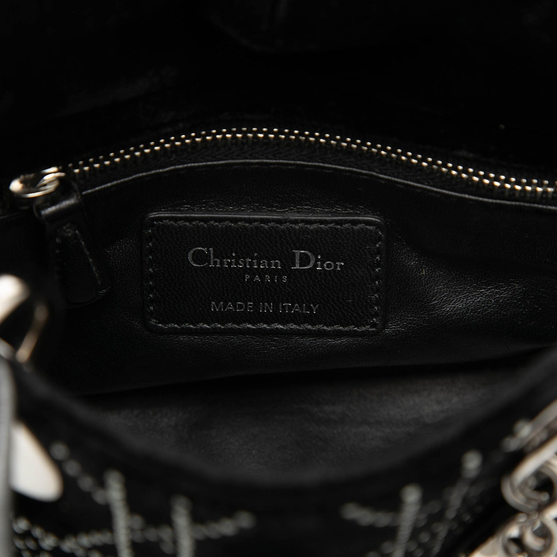 Dior Mini Velvet Cannage Strass Embellished Lady Dior