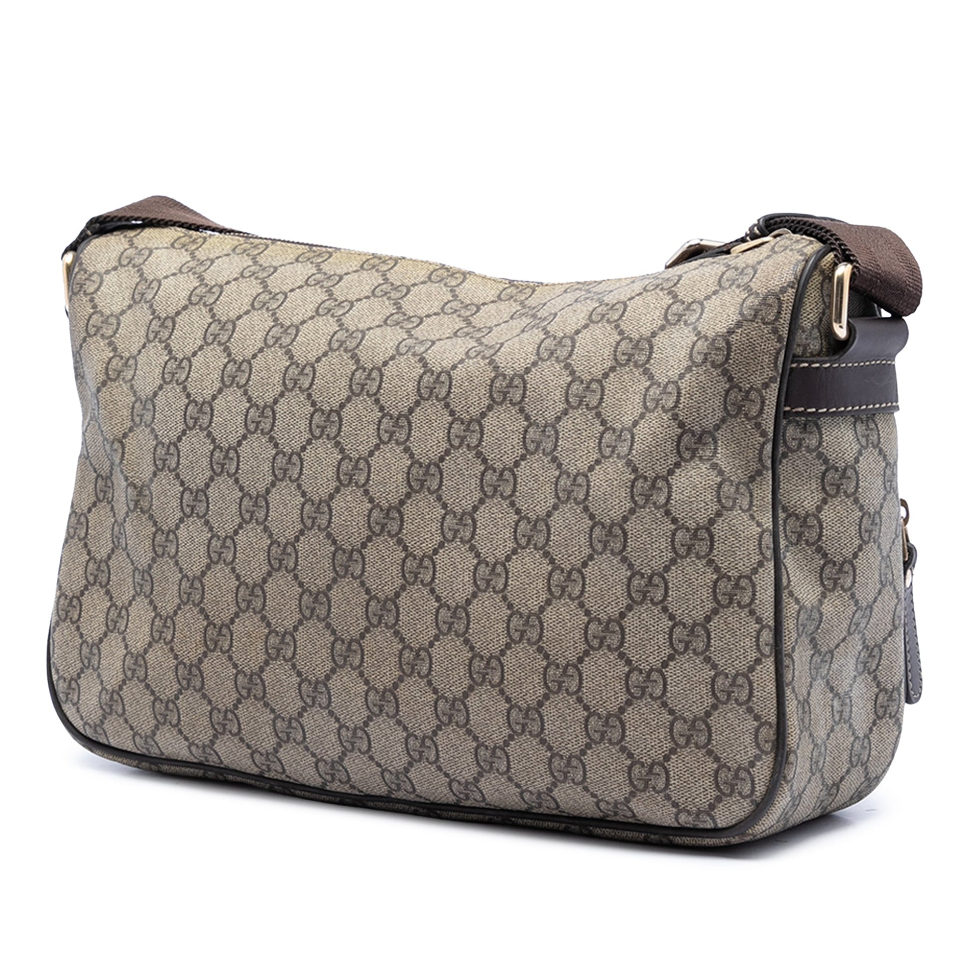 Gucci GG Supreme Double Pocket Crossbody