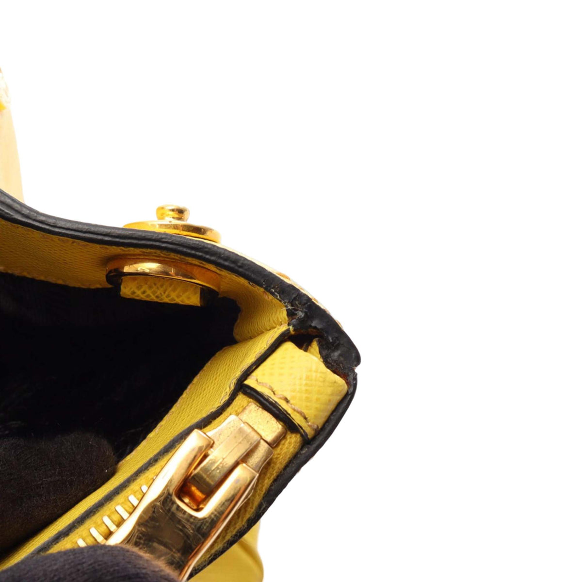 Prada Medium Saffiano Lux Galleria Double Zip Satchel — Yellow