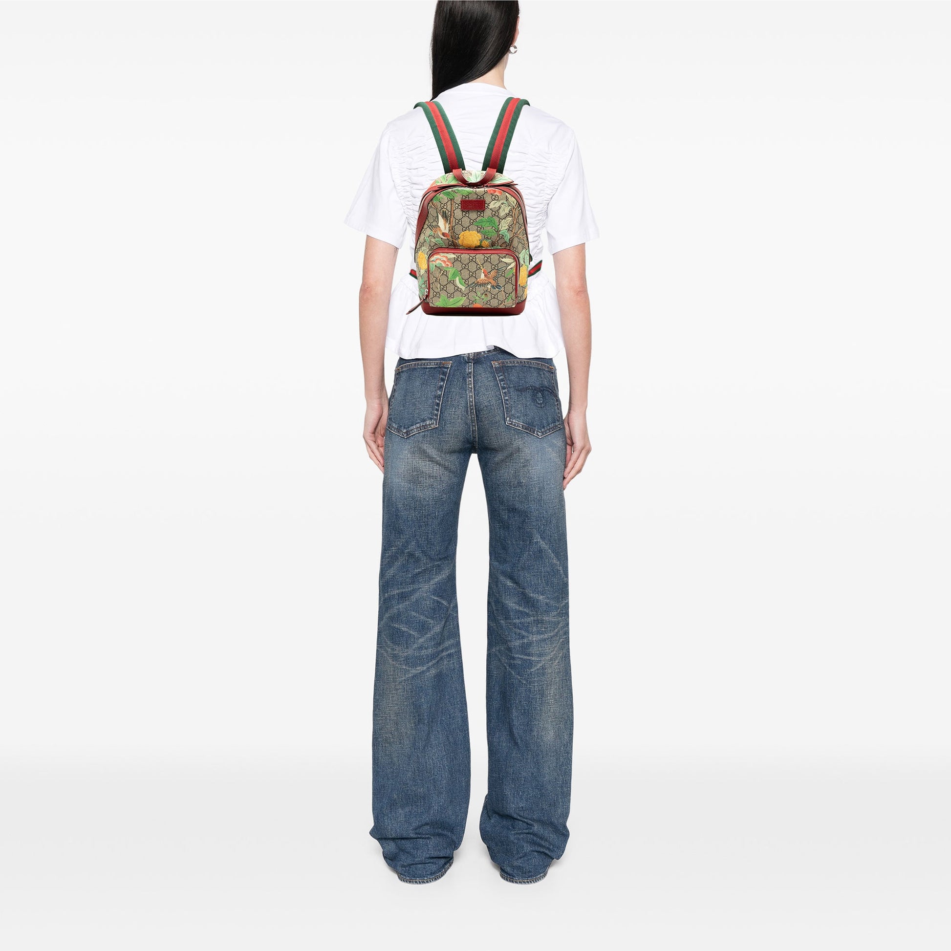 Gucci Small GG Supreme Web Tian Backpack