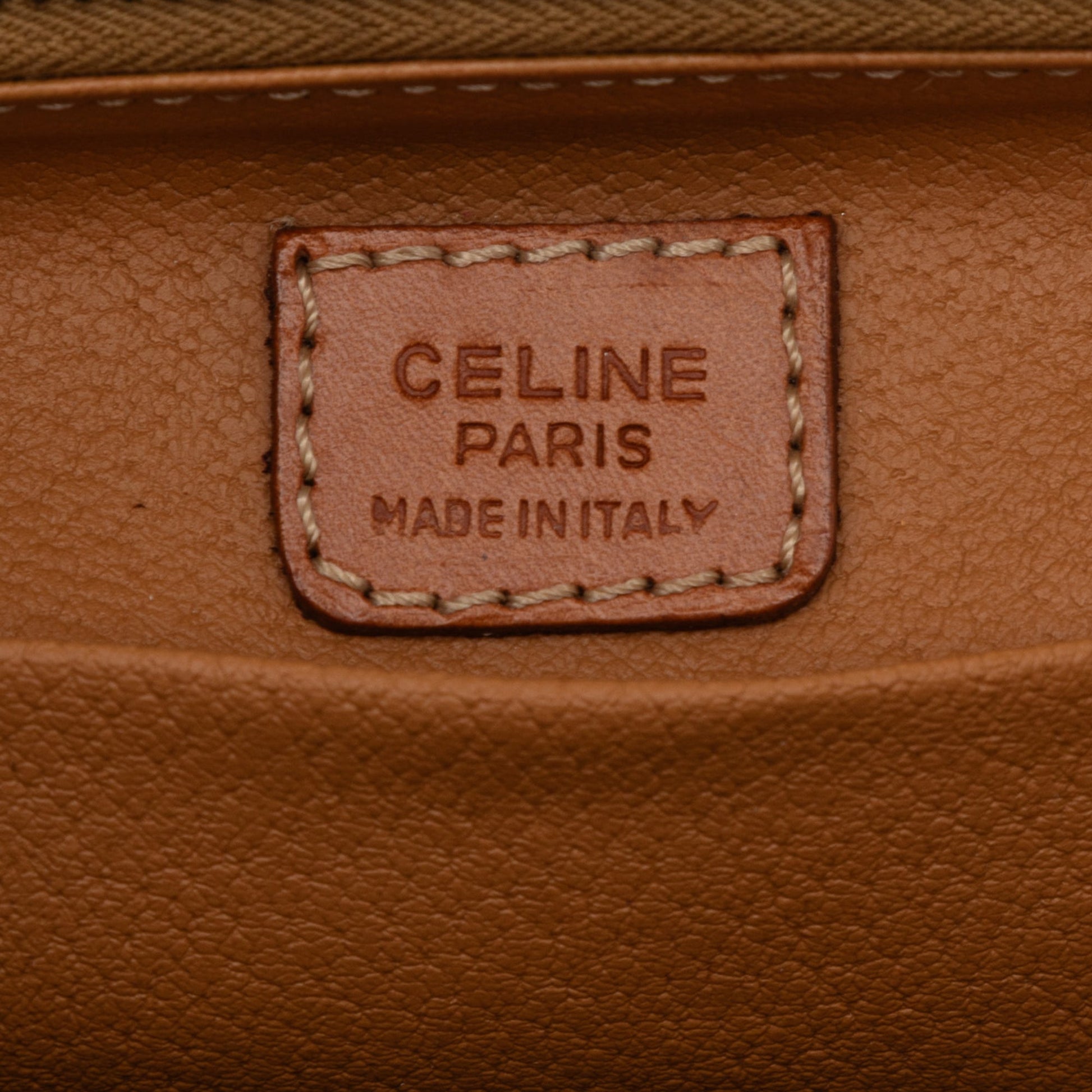Celine Macadam Coated Canvas Clutch