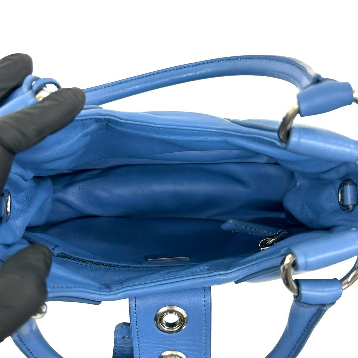 Prada Nappa Soft Padded Re Edition 2002 Moon Satchel