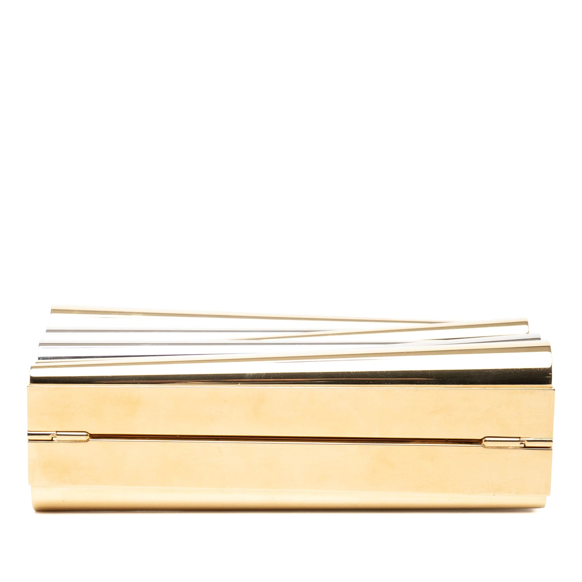 Sara Battaglia Metal Sinila Clutch on Chain