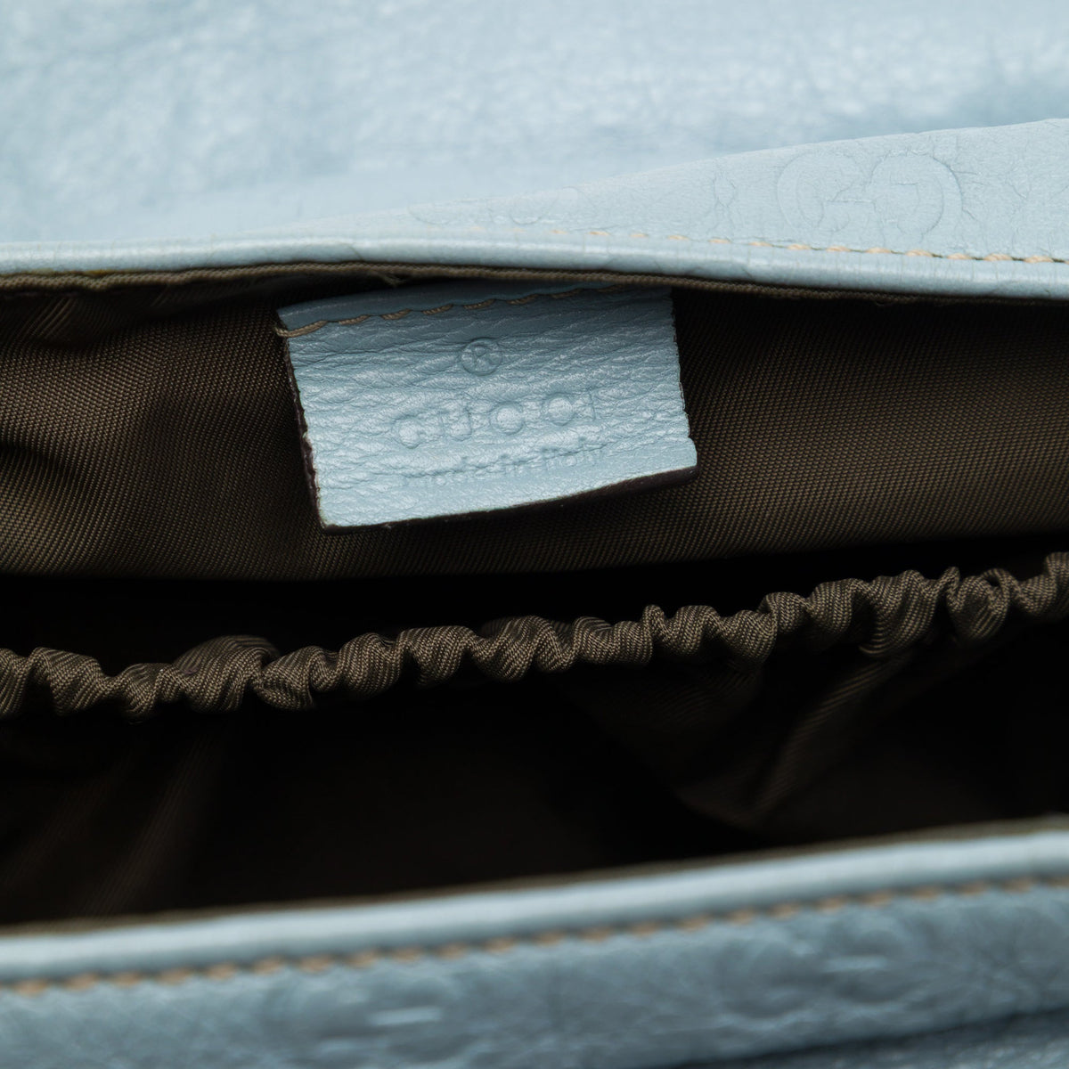 Gucci Guccissima Web Flap Diaper Bag — Blue