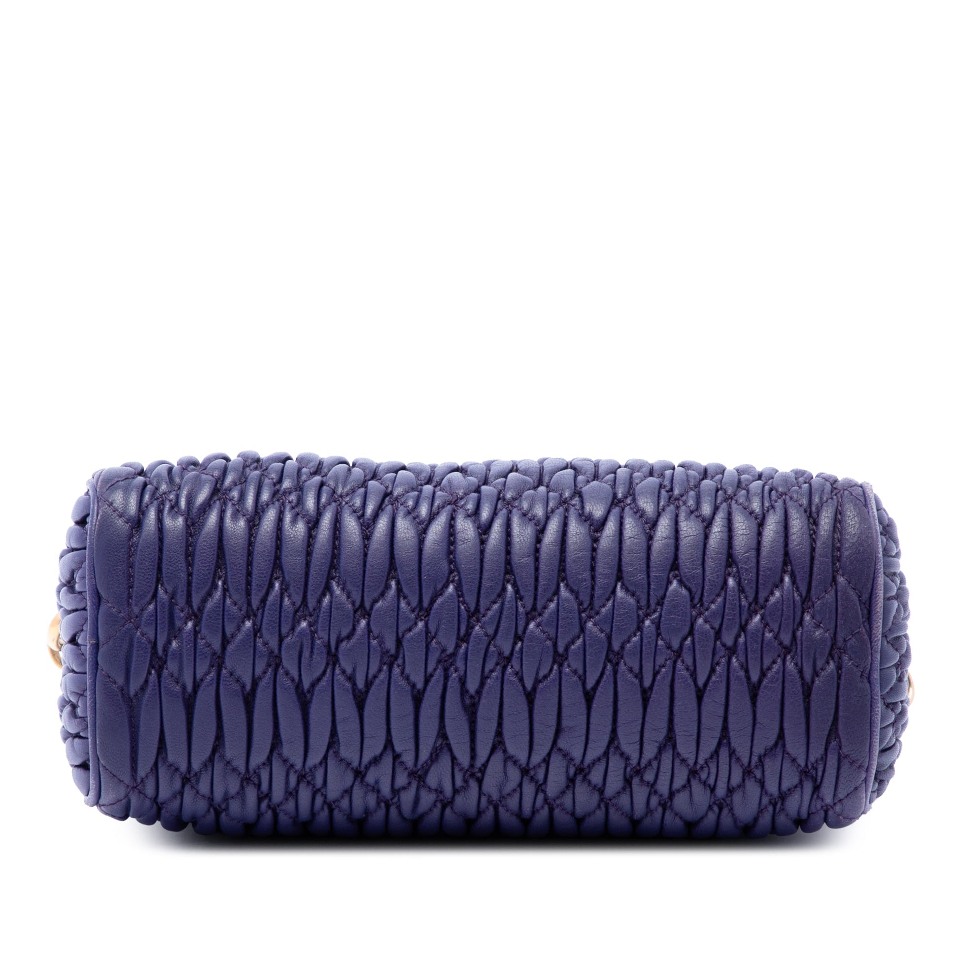 Miu Miu Matelasse Nappa Crystal Charm Shoulder Bag