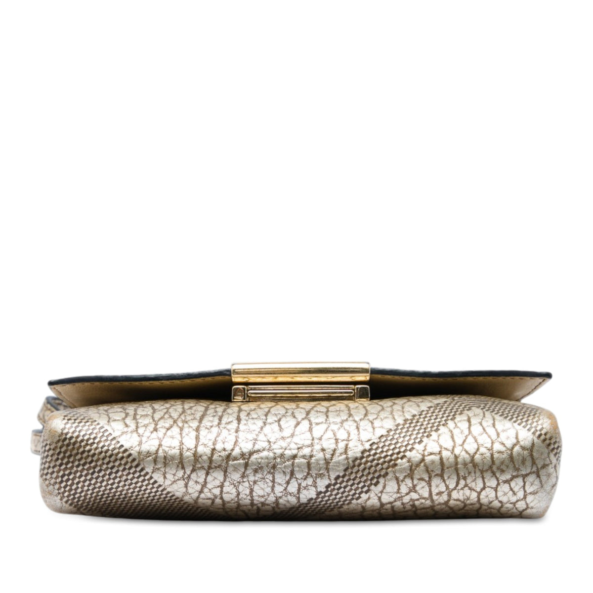 Burberry Embossed Grain Check Leather Langley Crossbody